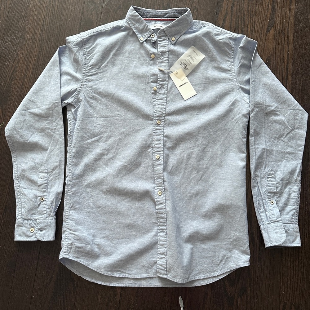 Jack & Jones Sky Blue Casual Button Down Shirt